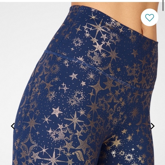 Fabletics Pants - Sold Out Print! NWT Abyss Stardust Foil Fabletics High Waisted Leggings